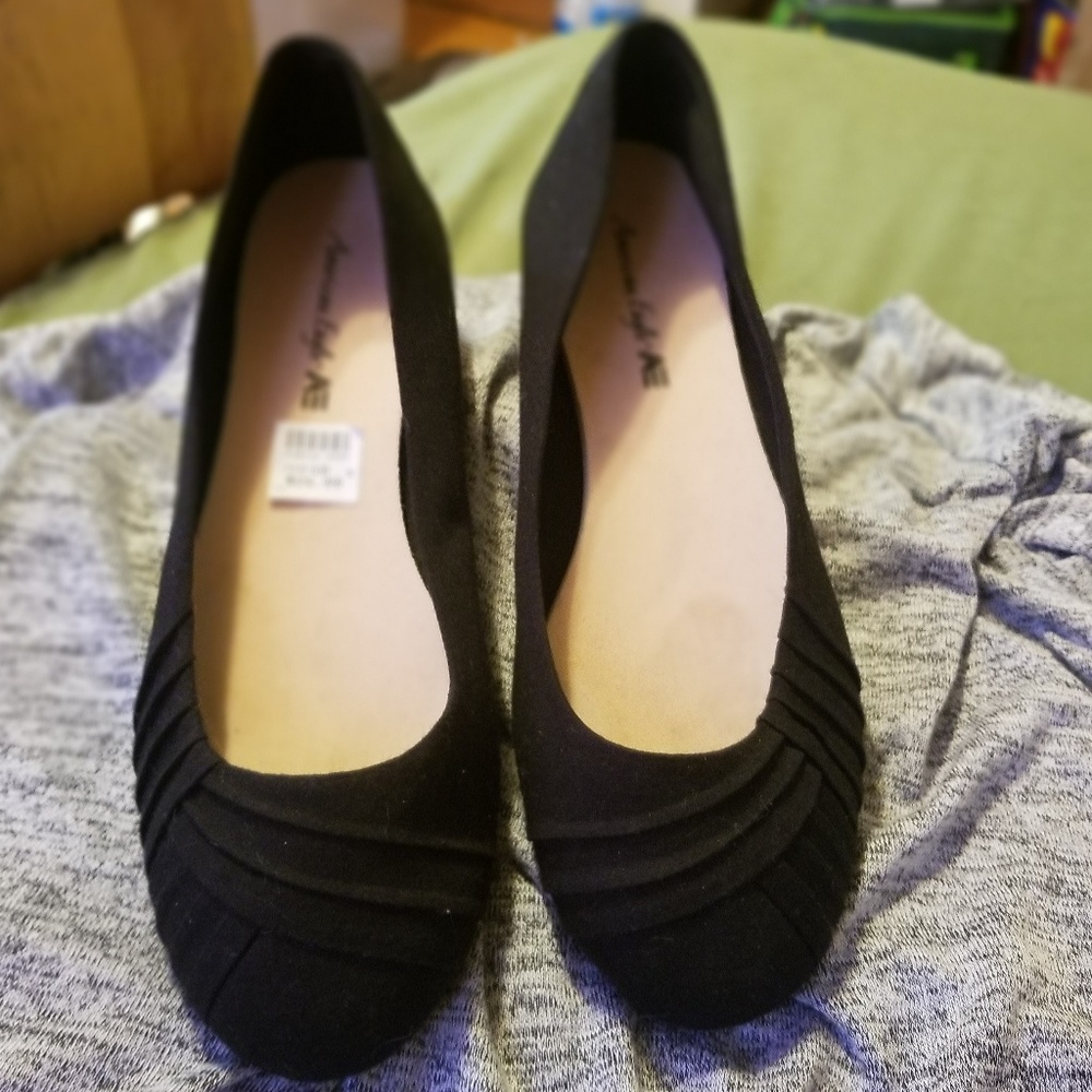 Black Ballet Flats  ** Size 10 **